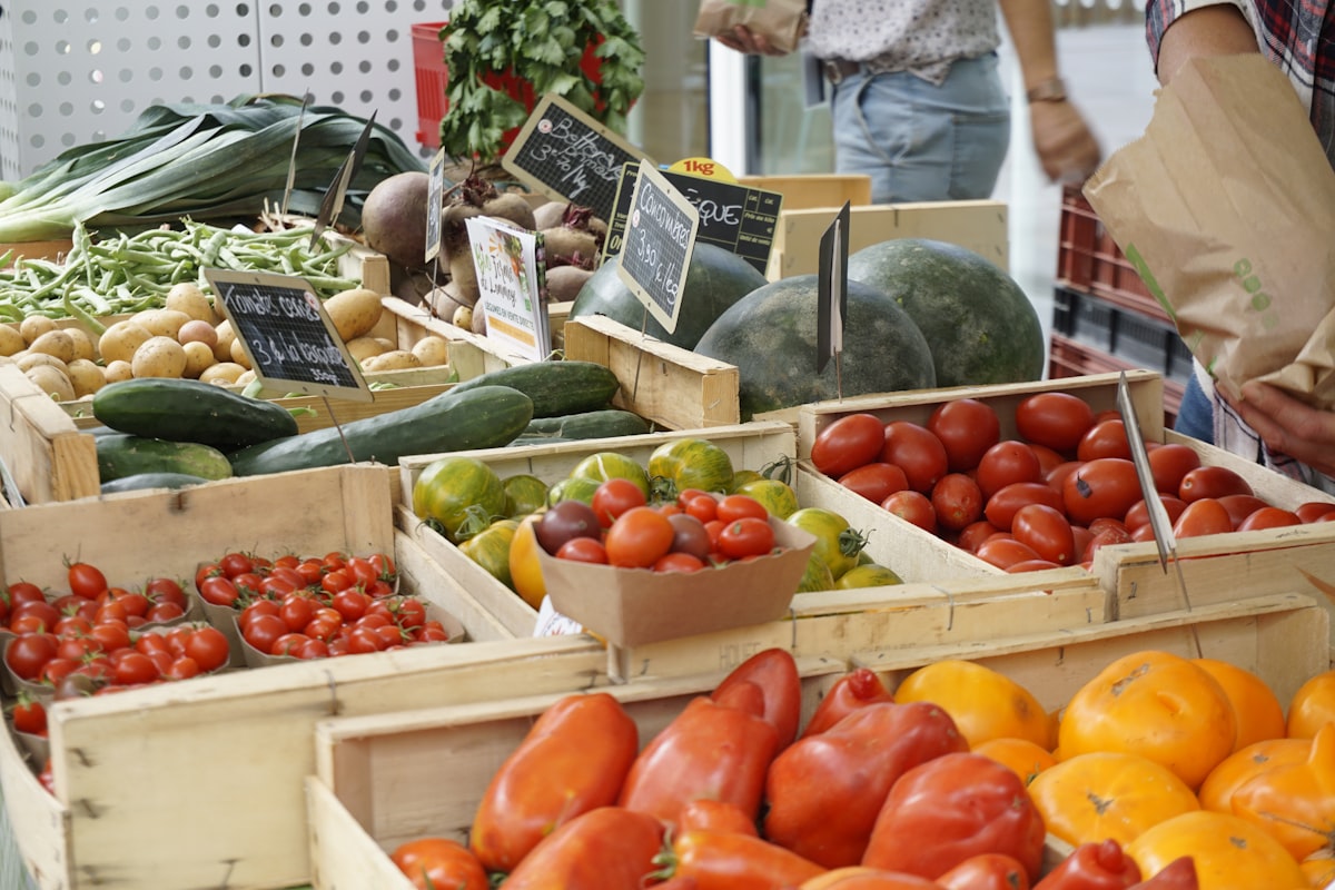 Preparing Mediterranean salads and appetisers